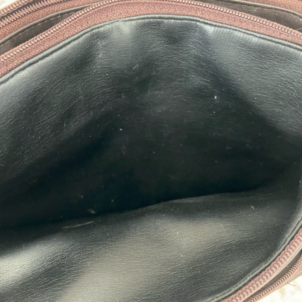 Vintage Perlina New York Leather Crossbody
Messenger Travel Bag Dark Brown - Picture 8 of 11